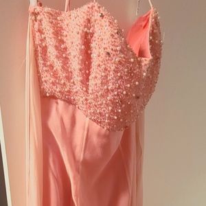 Long pink dress